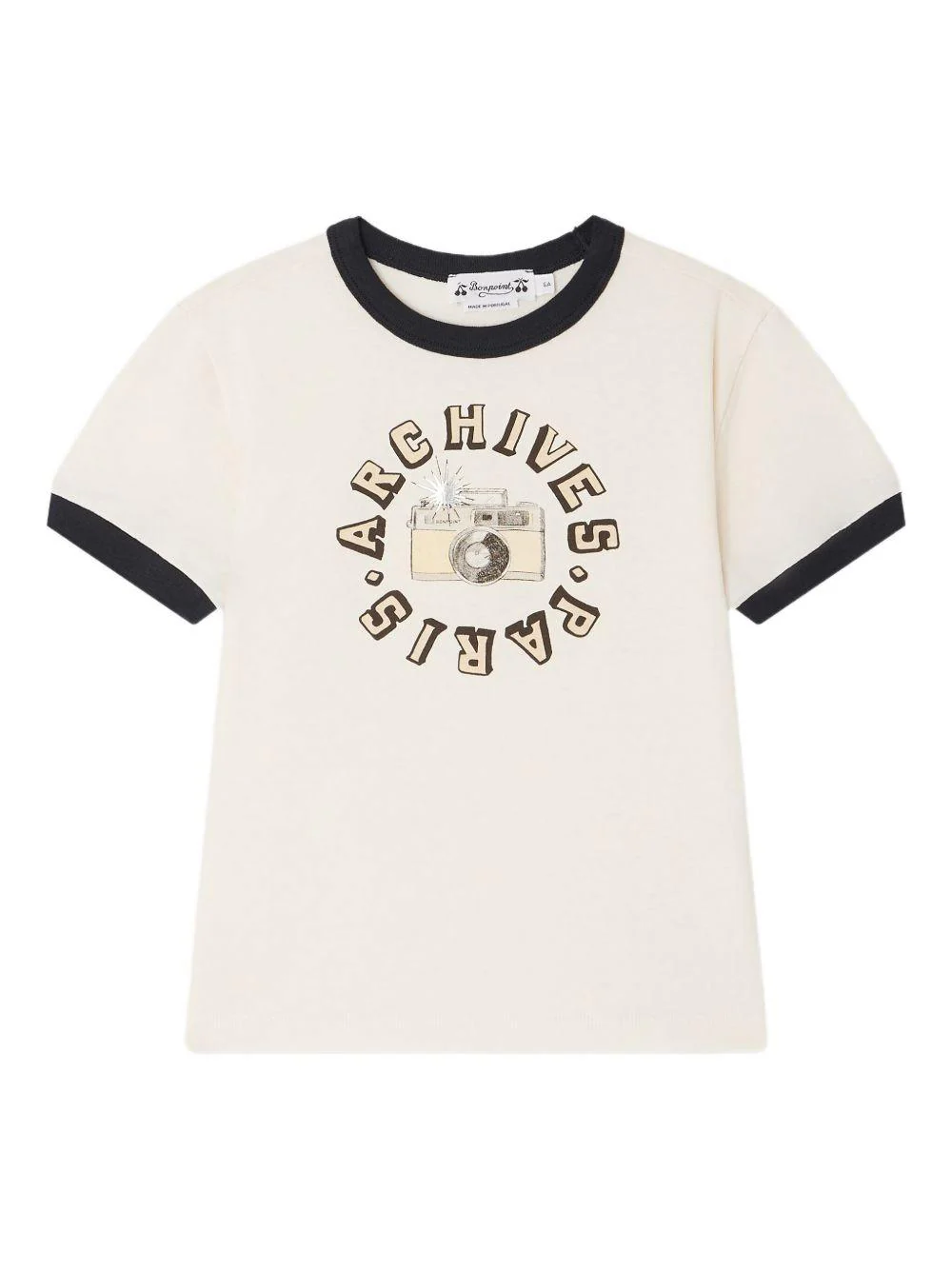 T-shirt per bambino Bonpoint Akiva bianco con stampa sul davanti