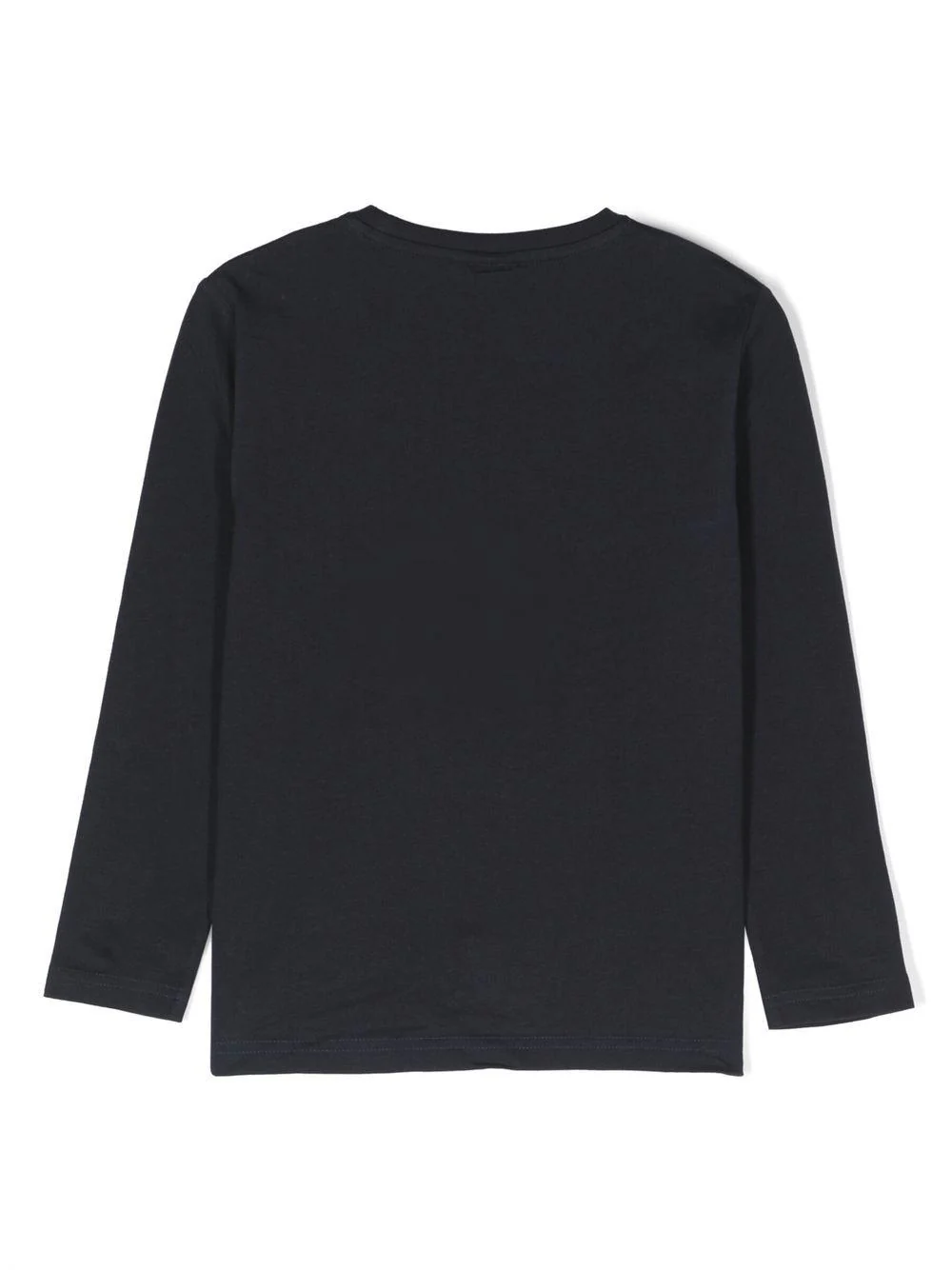 T-shirt per bambino Boss Kids blu con stampa logo sul davanti - Image 2