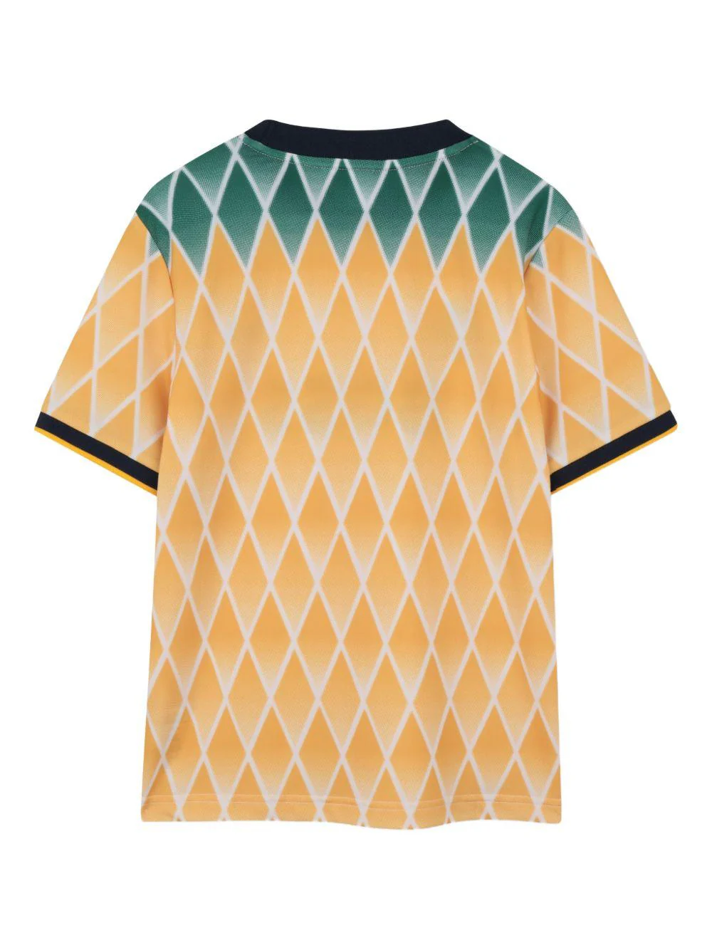 T-shirt per bambino Boss Kids gialla con motivo a rombi - Image 3