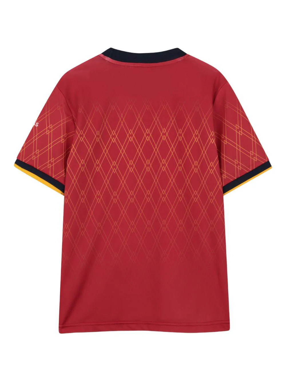 T-shirt per bambino Boss Kids rossa con motivo a rombi - Image 2