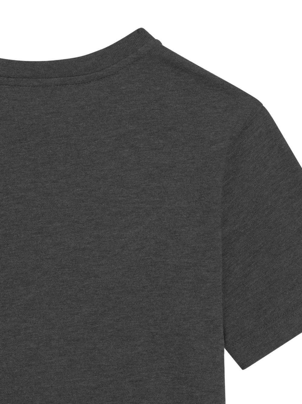 T-shirt per bambino Dolce & Gabbana Kids grigio con applicazione logo - Image 4