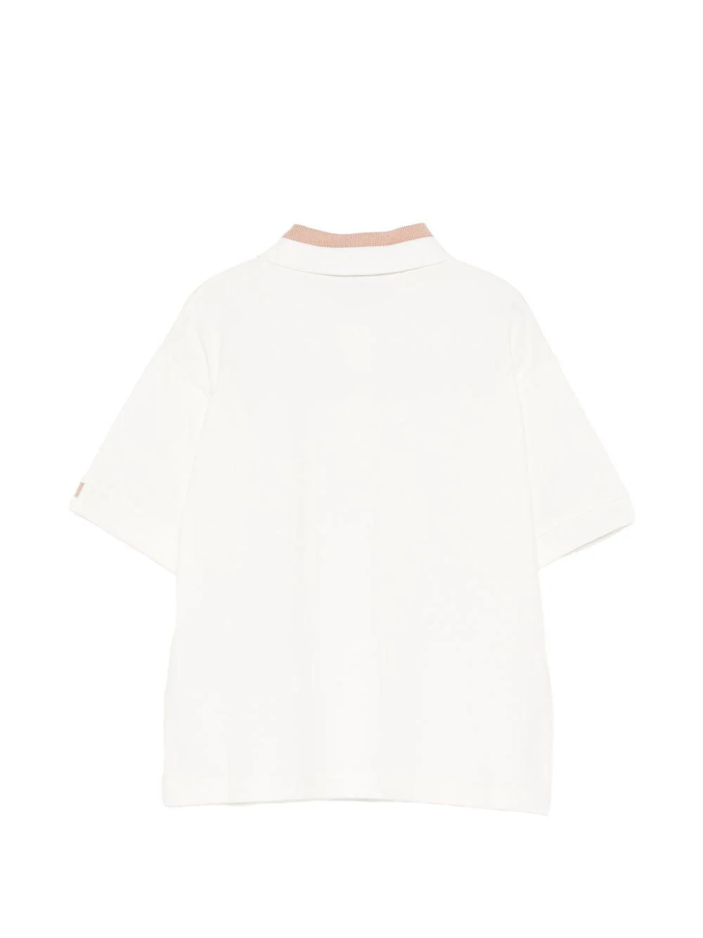 T-shirt per bambino Emporio Armani Kids beige con logo aquila sul davanti - Image 2