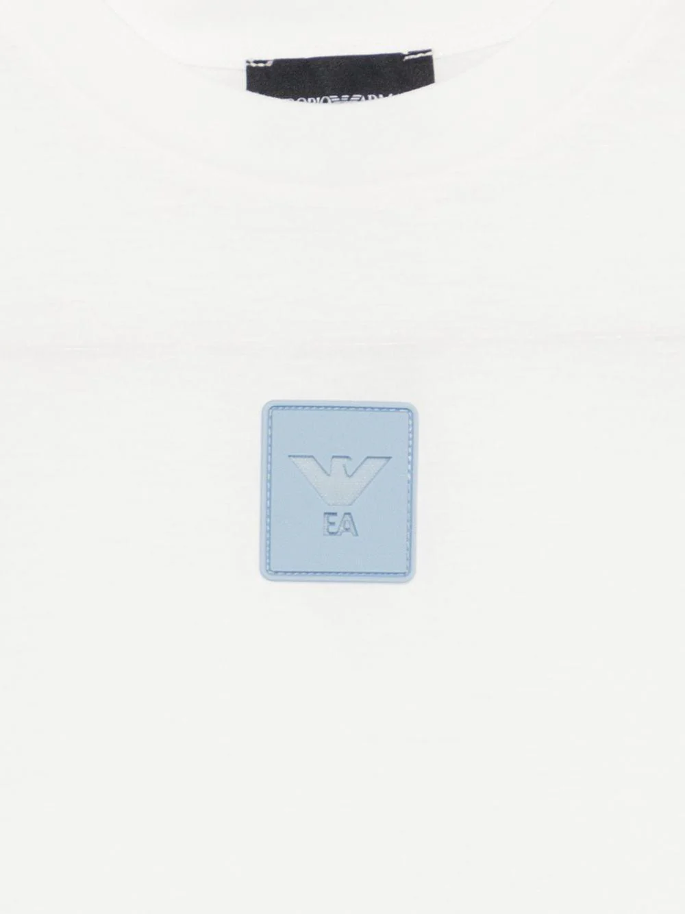T-shirt per bambino Emporio Armani Kids bianca con patch logo - Image 3