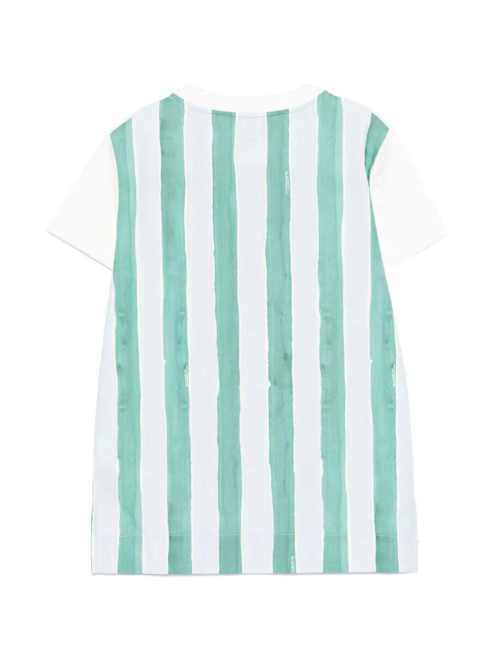 T-shirt per bambino Fendi Kids bianco con stampa a righe sul retro - Image 3