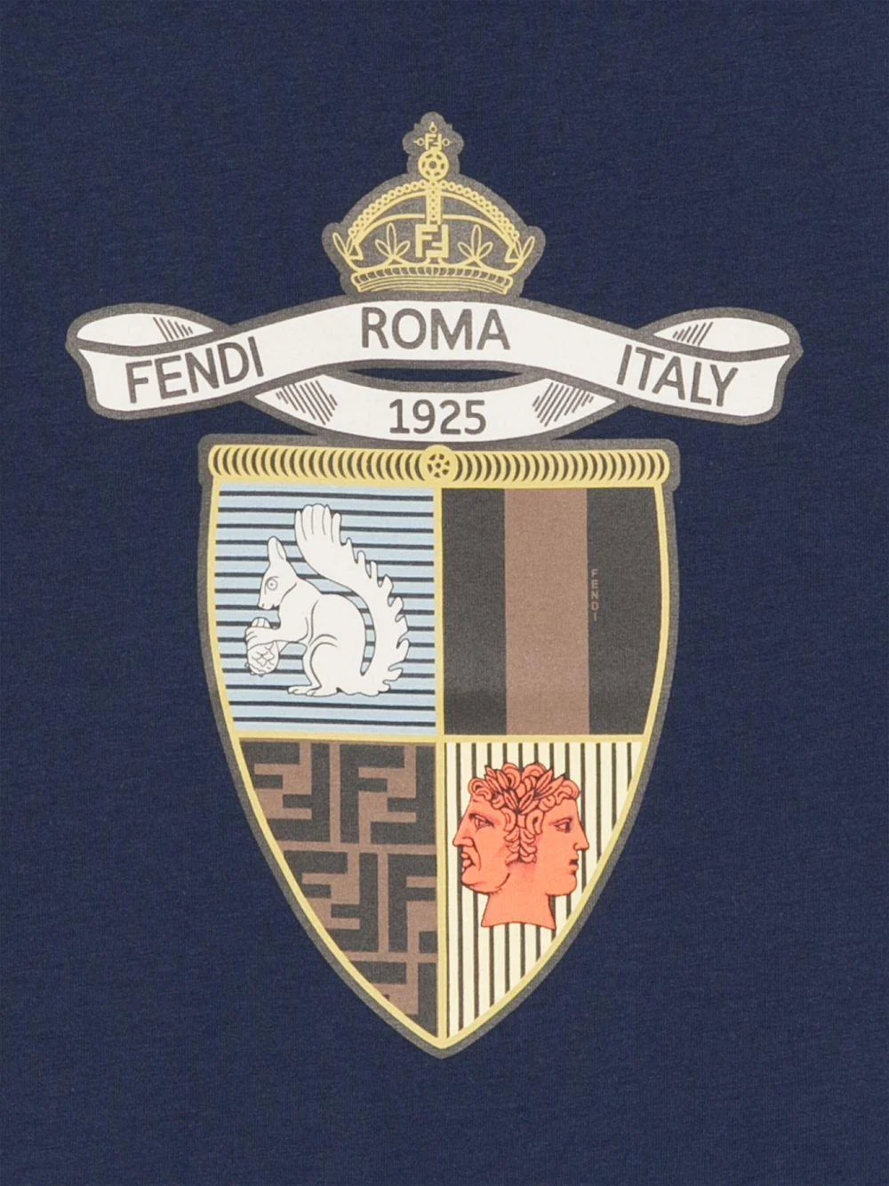 T-shirt per bambino Fendi Kids blu con stampa - Image 3