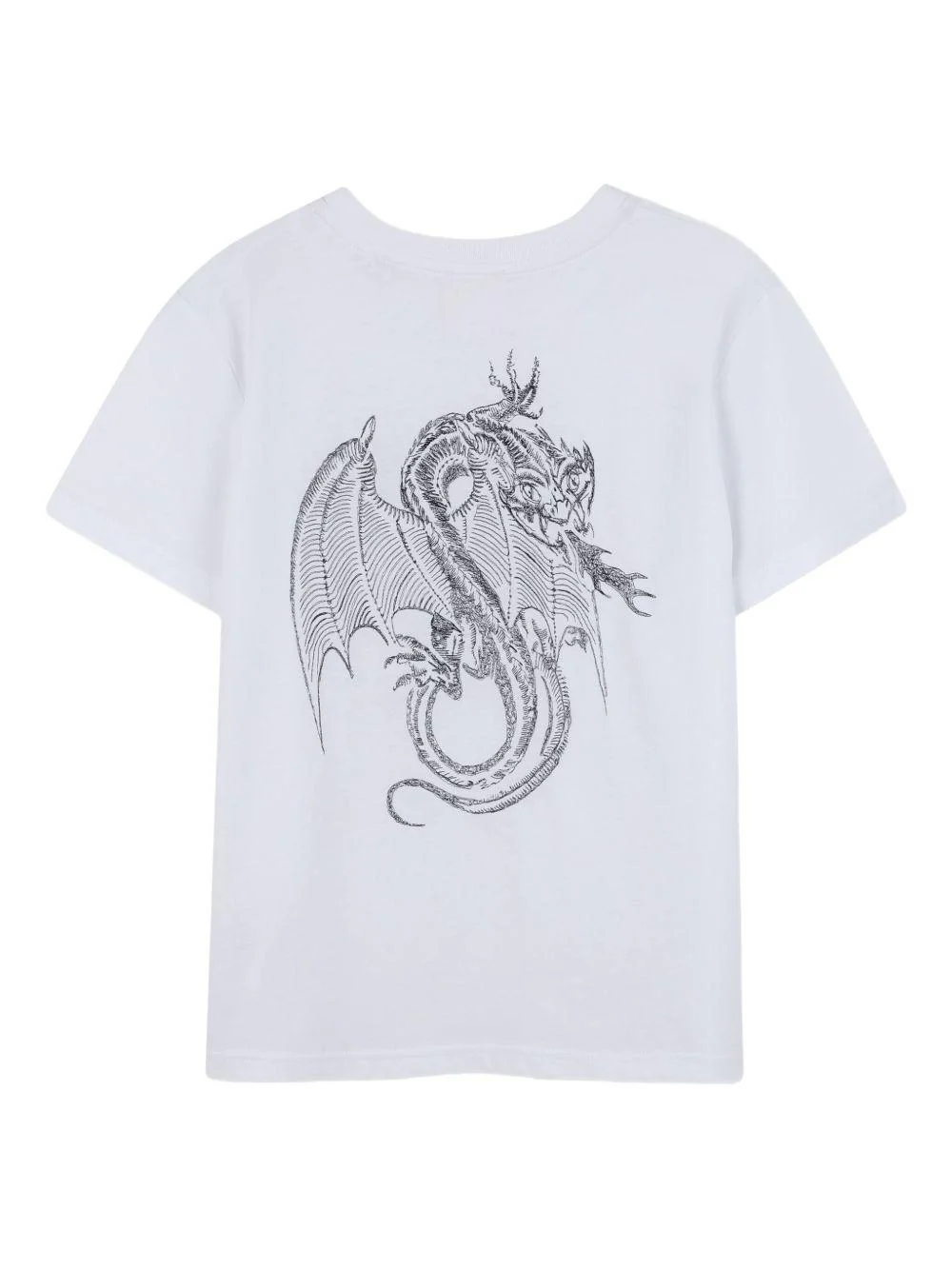 T-shirt per bambino Givenchy Kids bianco con stampa drago - Image 3