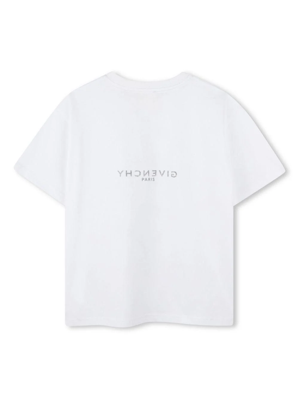 T-shirt per bambino Givenchy Kids bianco con stampa grafica sul davanti - Image 2