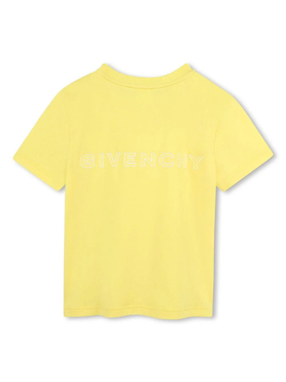 T-shirt per bambino Givenchy Kids giallo con placca 4G con logo sul retro - Image 2