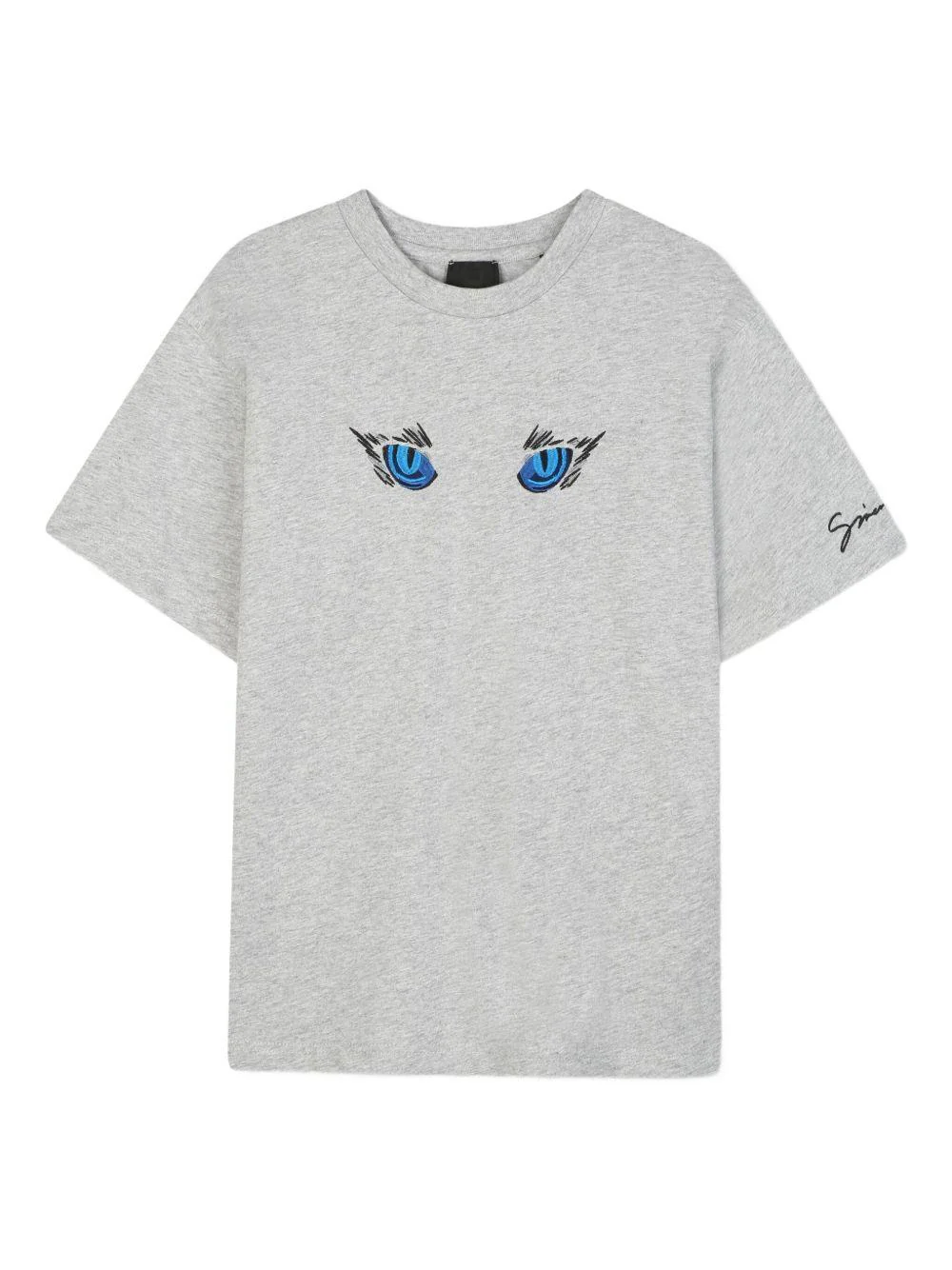T-shirt per bambino Givenchy Kids grigia con motivo evil eye