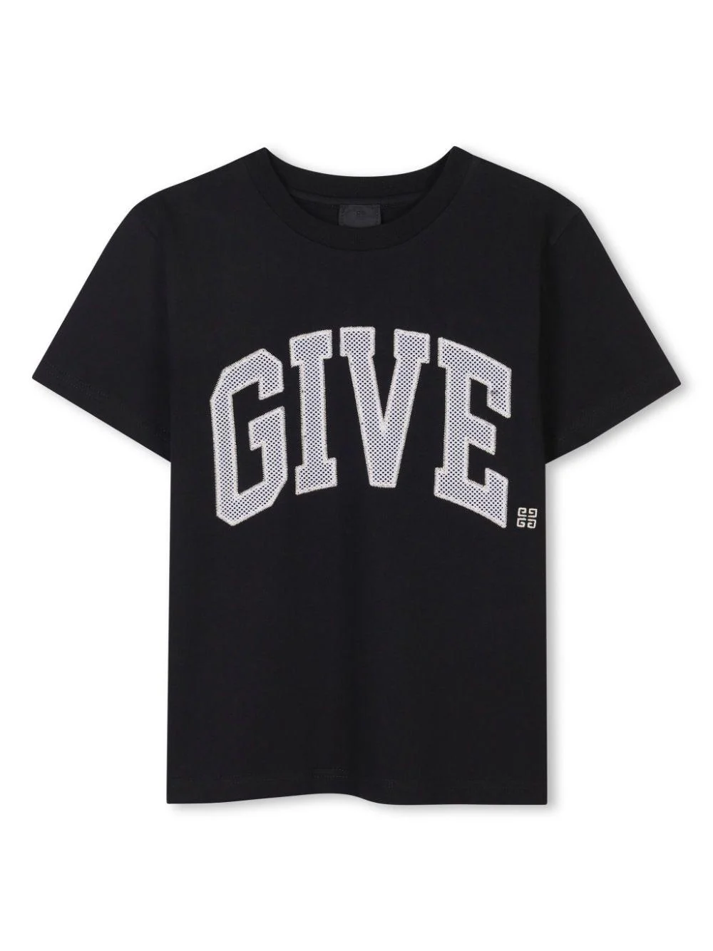 T-shirt per bambino Givenchy Kids nero con applicazione logo