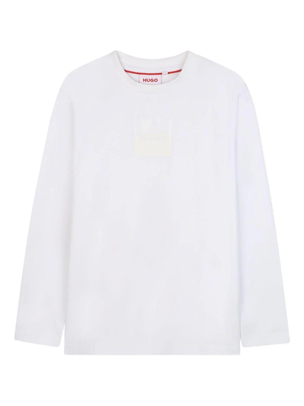 T-shirt per bambino Hugo Kids bianca con dettaglio logo stampato