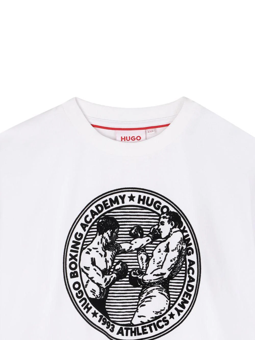 T-shirt per bambino Hugo Kids bianco con stampa Boxing Academy - Image 3