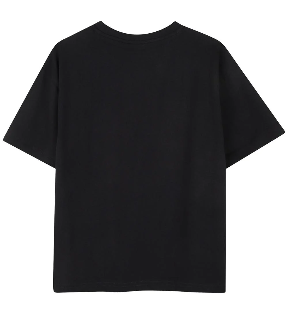 T-shirt per bambino Hugo Kids nera con logo sul davanti - Image 2