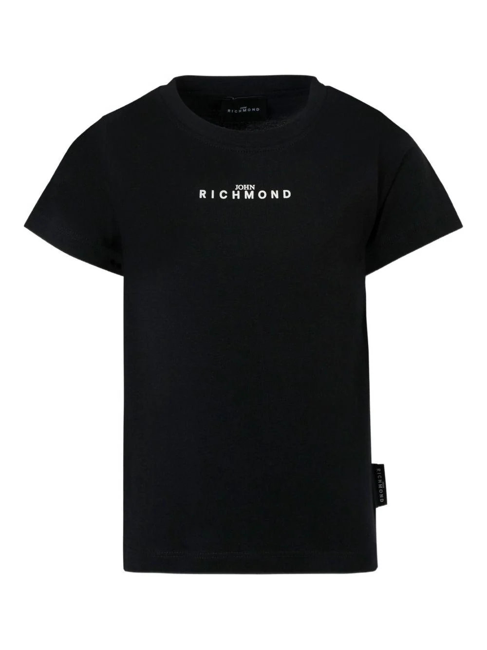 T-shirt per bambino John Richmond Junior nera con logo