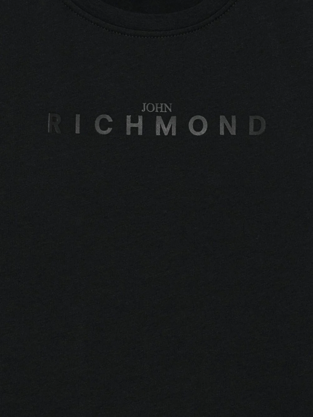 T-shirt per bambino John Richmond Junior nero con dettaglio logo - Image 2