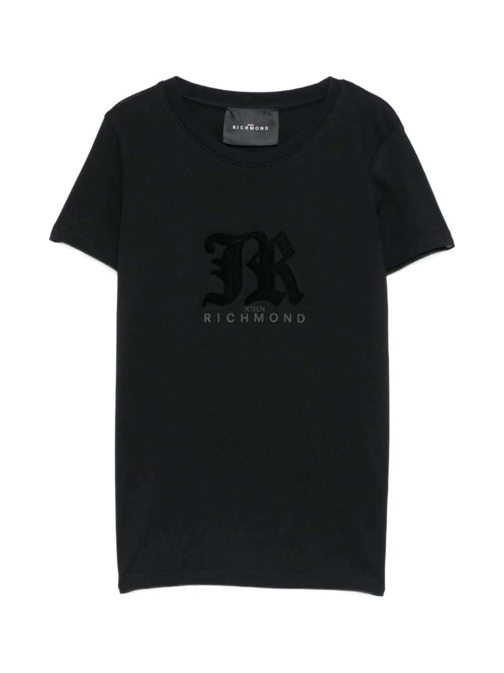 T-shirt per bambino John Richmond Junior nero con logo