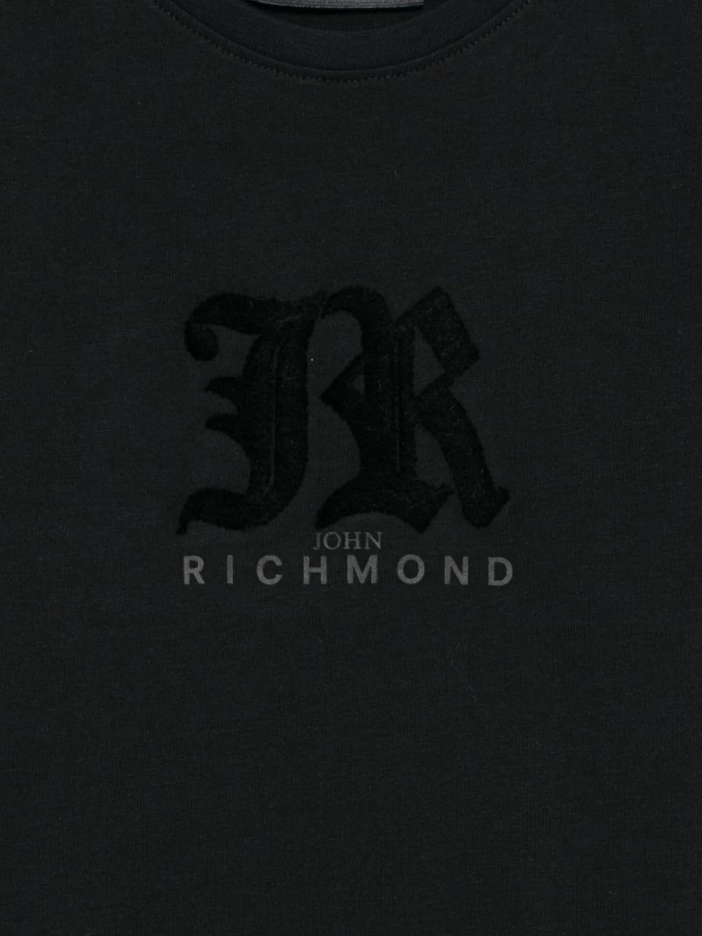 T-shirt per bambino John Richmond Junior nero con logo - Image 2