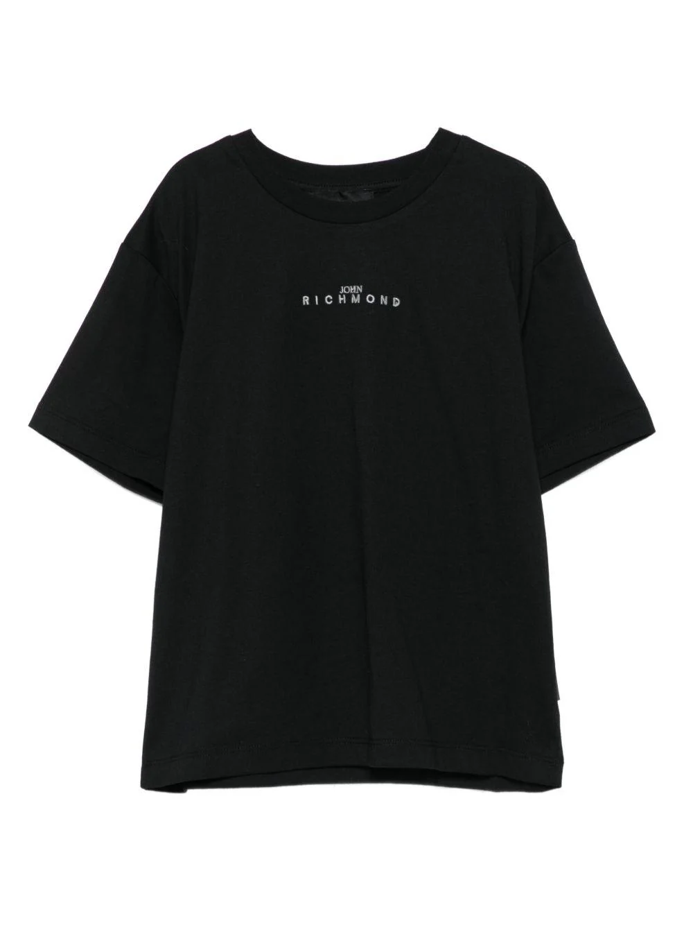 T-shirt per bambino John Richmond Junior nero con stampa sul retro
