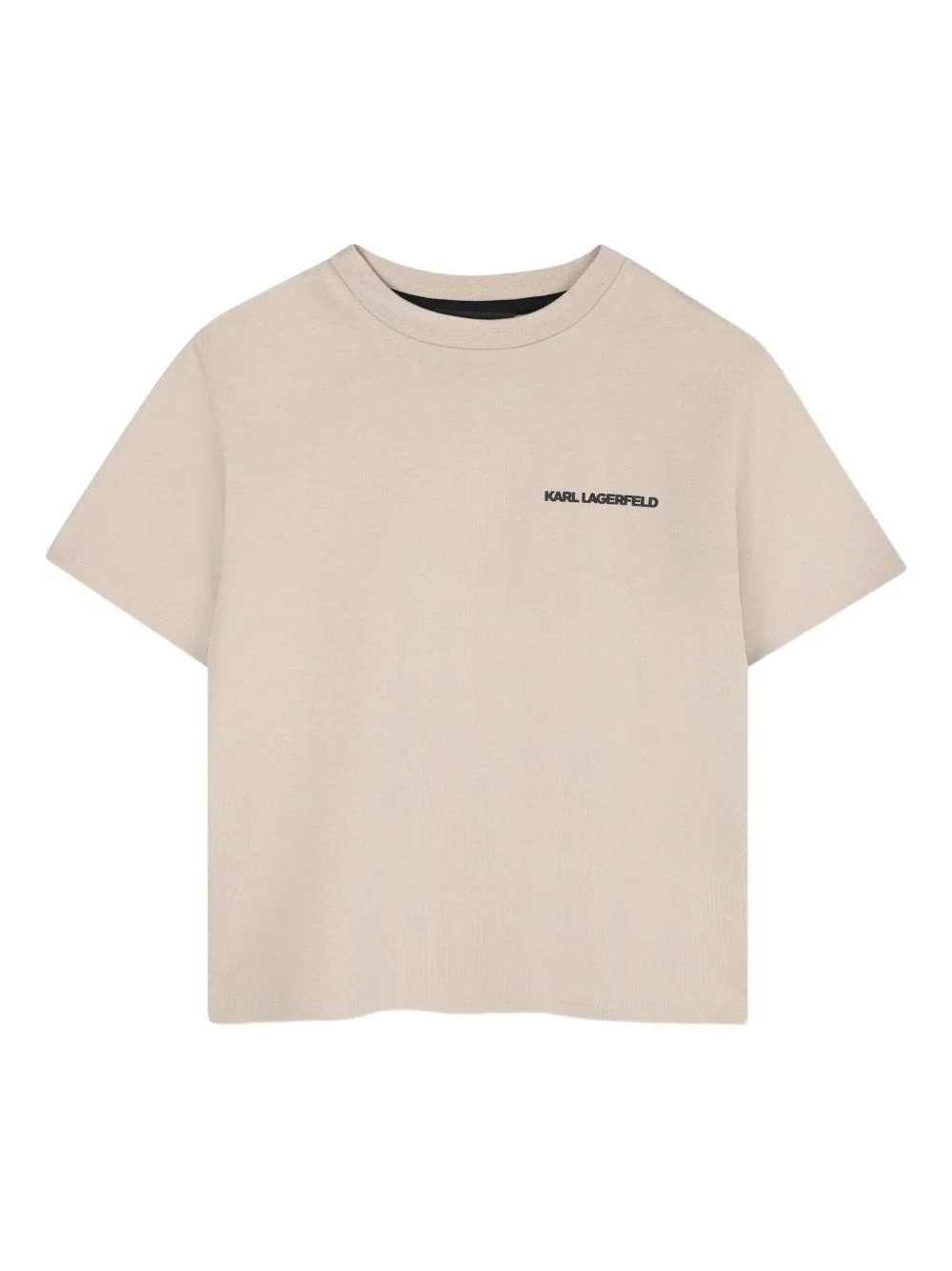 T-shirt per bambino Karl Lagerfeld Kids beige con stampa grafica