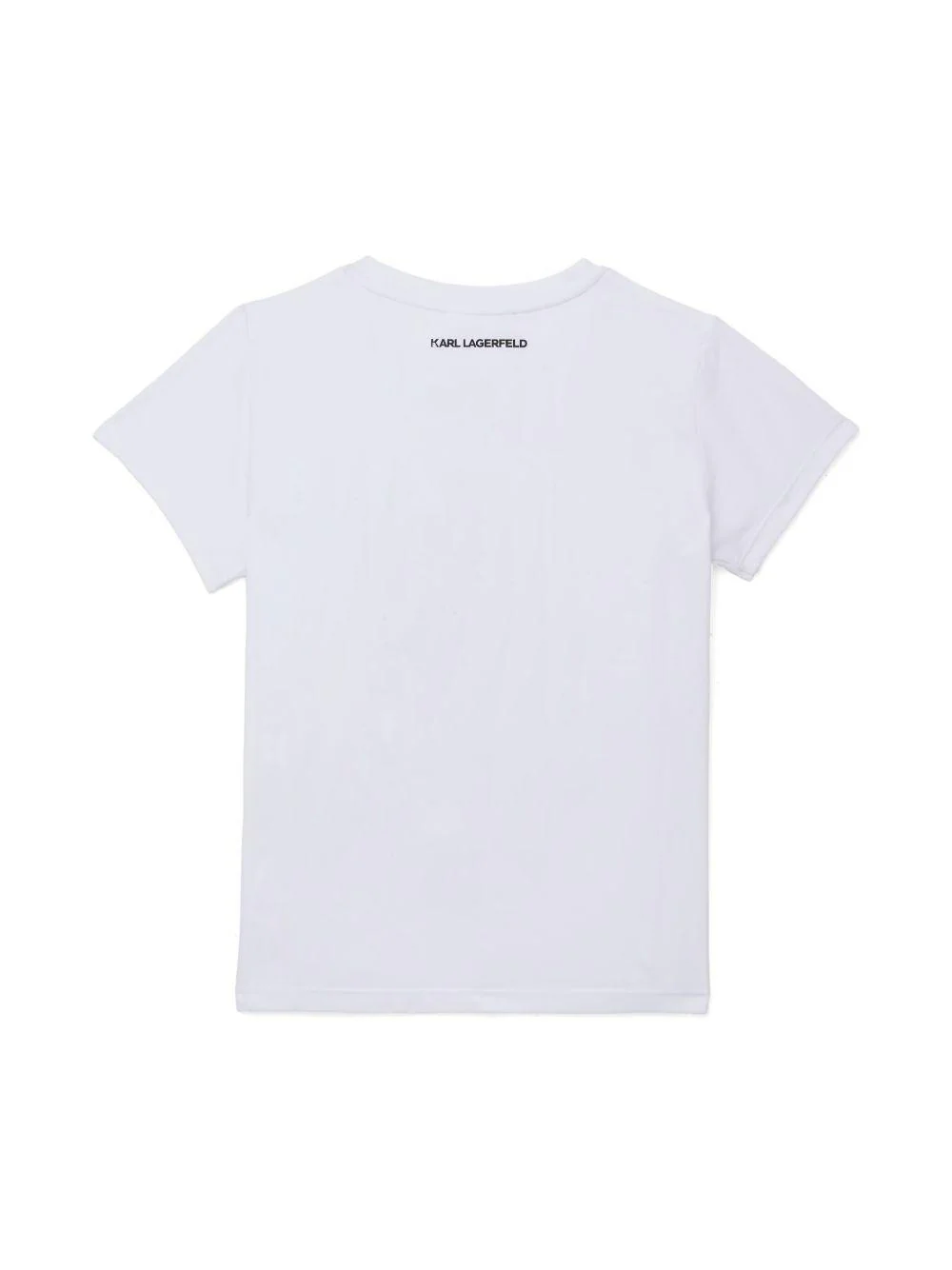 T-shirt per bambino Karl Lagerfeld Kids Karl Café bianco con stampa sul davanti - Image 3