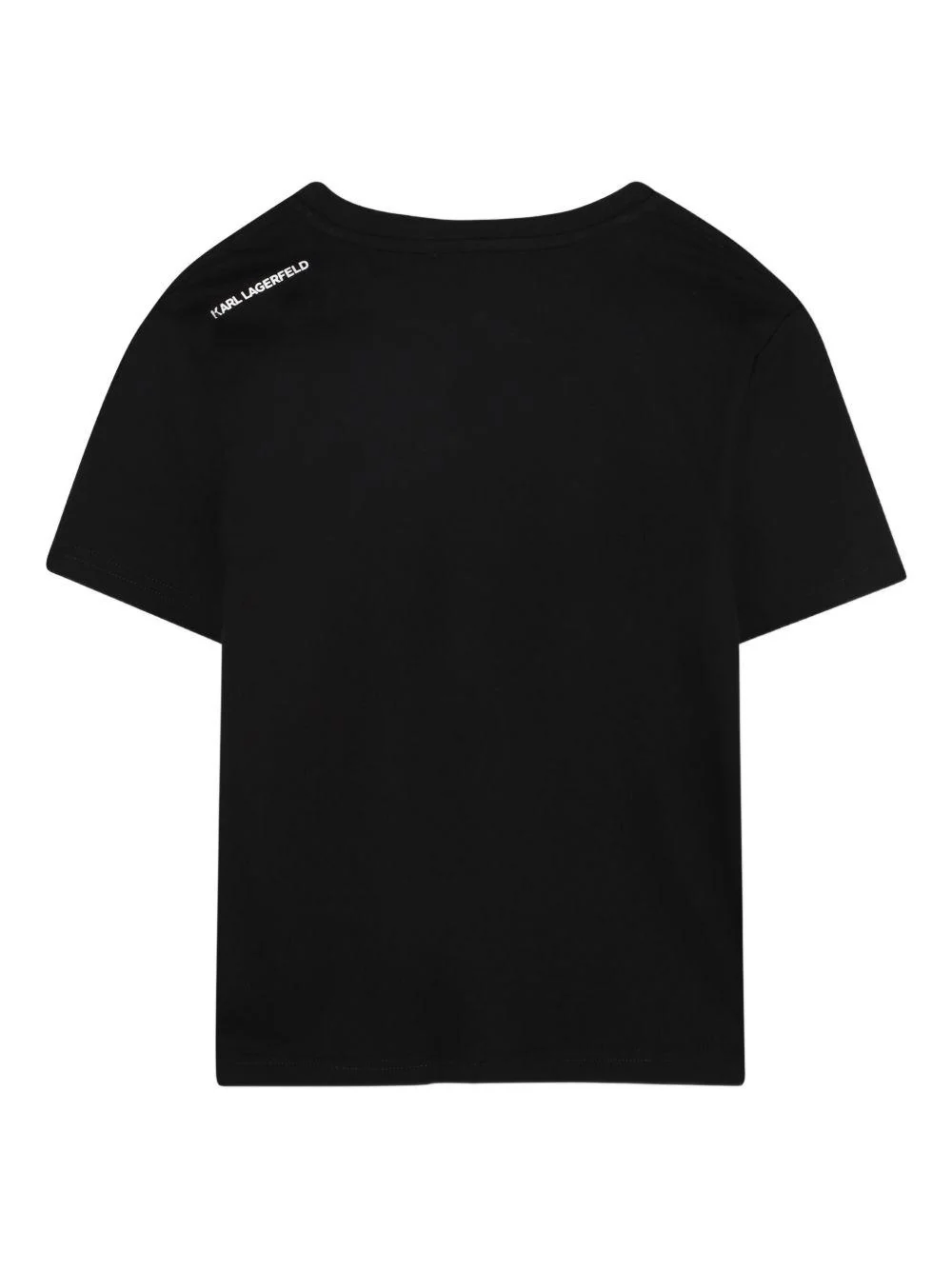 T-shirt per bambino Karl Lagerfeld Kids nero con stampa grafica - Image 2