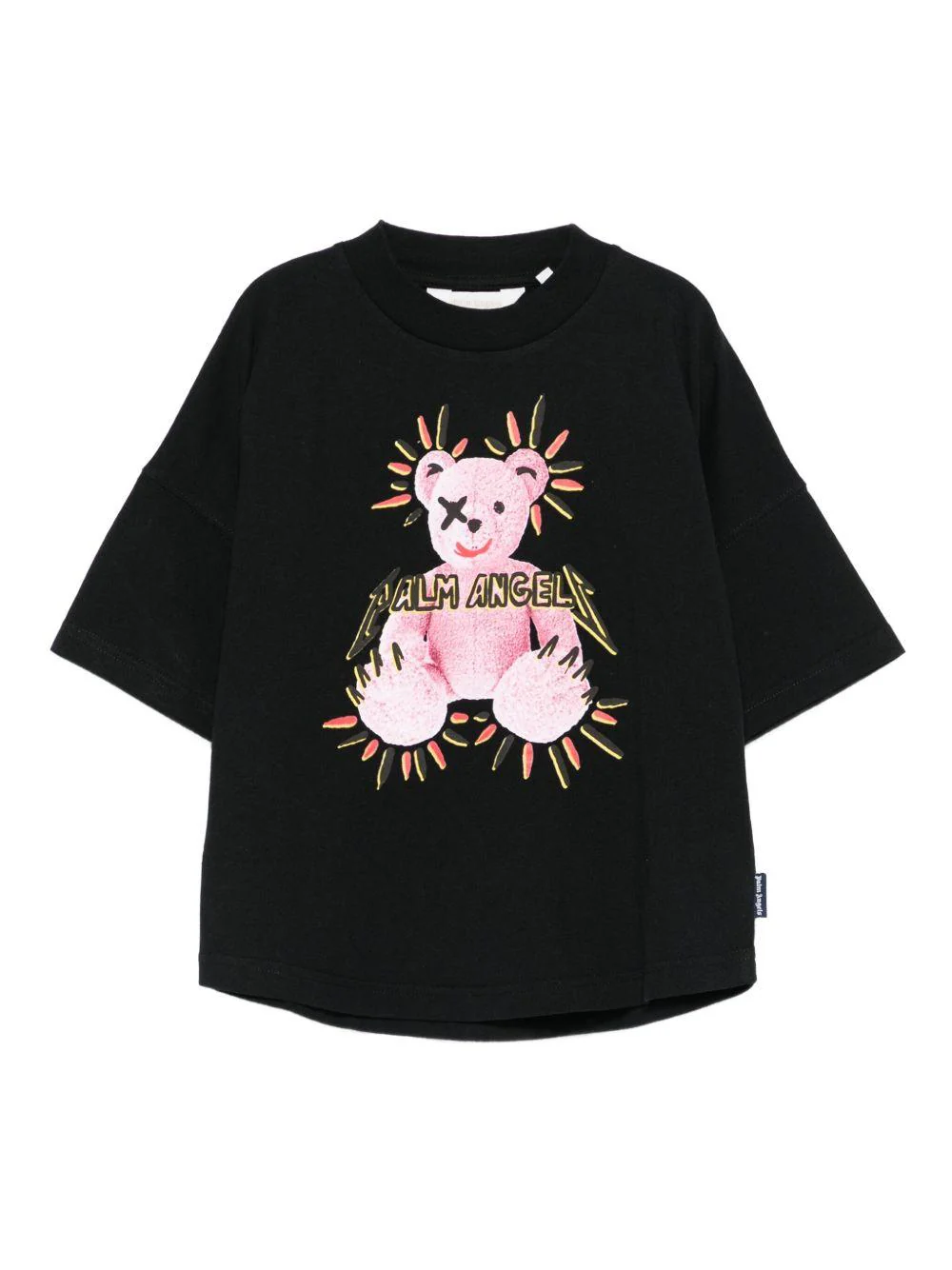 T-shirt per bambino Palm Angels Kids nero con stampa grafica