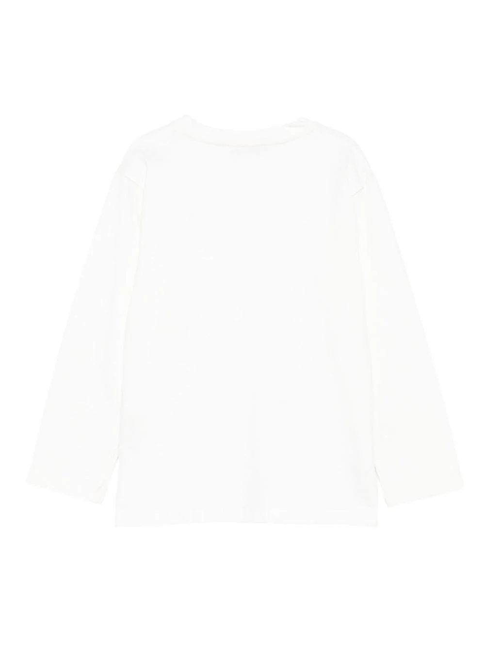 T-shirt per bambino Paolo Pecora Kids bianco a maniche lunghe con stampa - Image 2