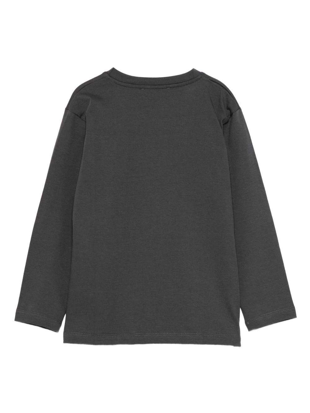 T-shirt per bambino Paolo Pecora Kids grigio a maniche lunghe con logo - Image 2