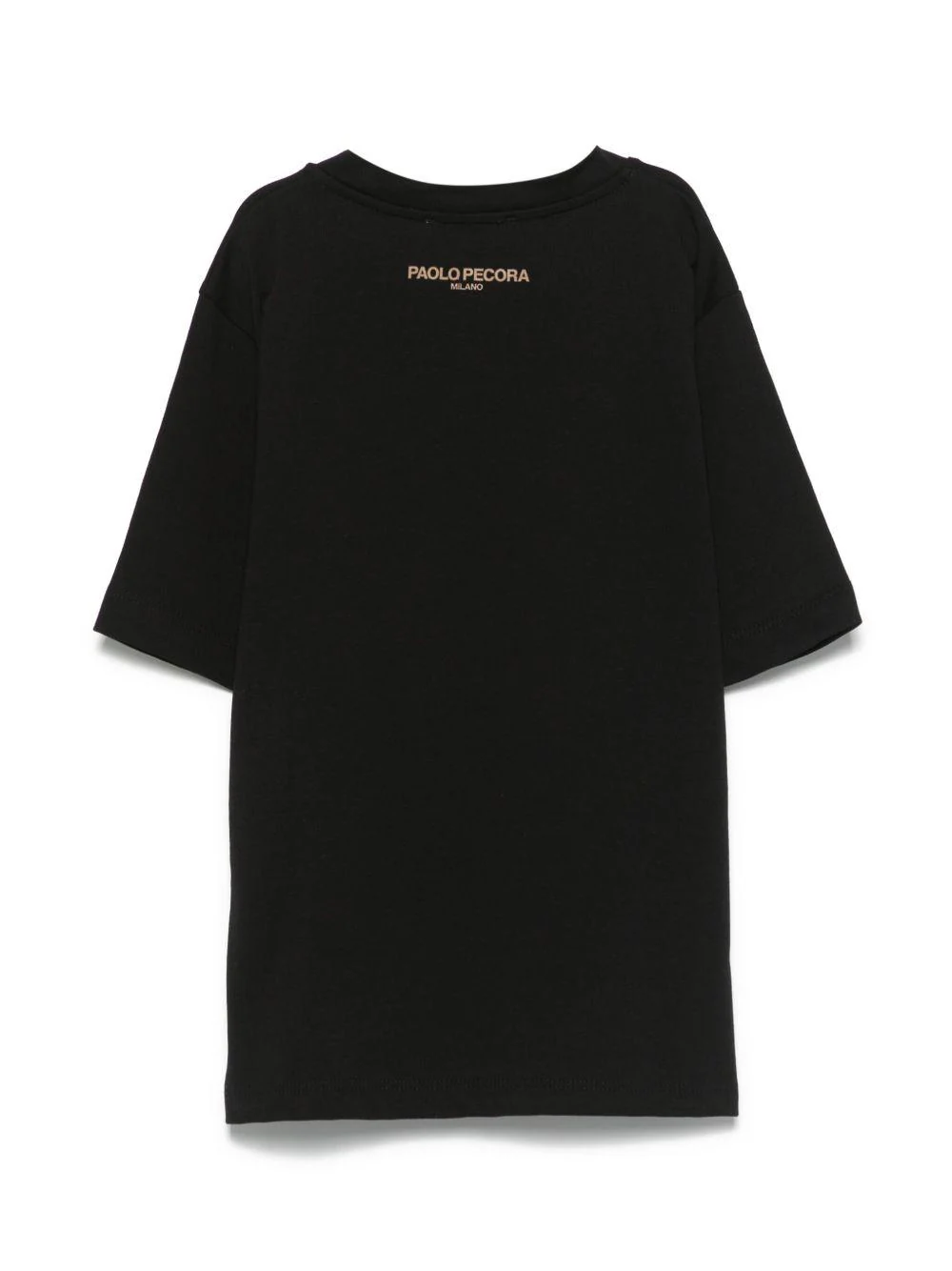 T-shirt per bambino Paolo Pecora Kids nero con logo sul retro - Image 3