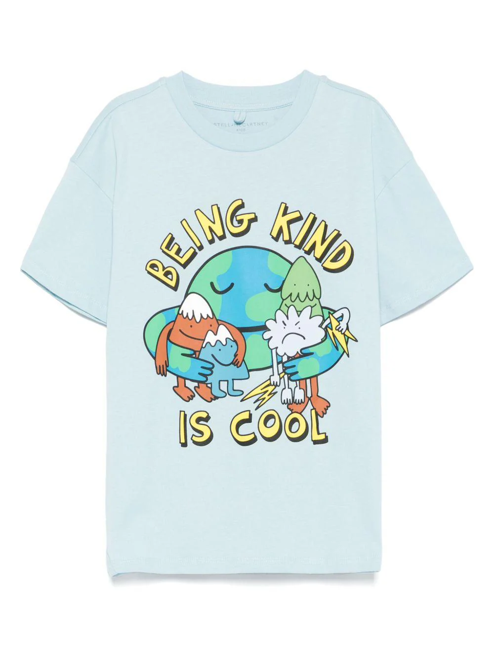 T-shirt per bambino Stella McCartney Kids azzurro con stampa grafica