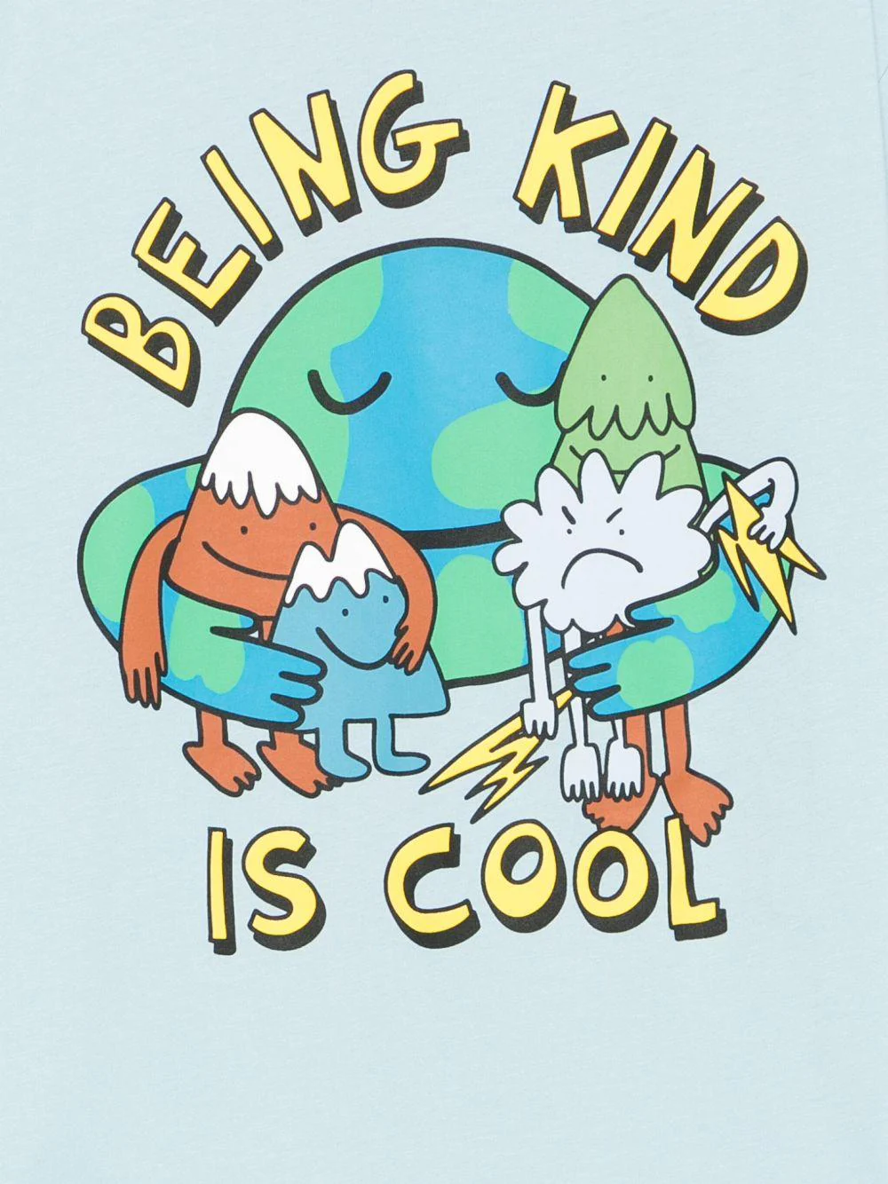T-shirt per bambino Stella McCartney Kids azzurro con stampa grafica - Image 3