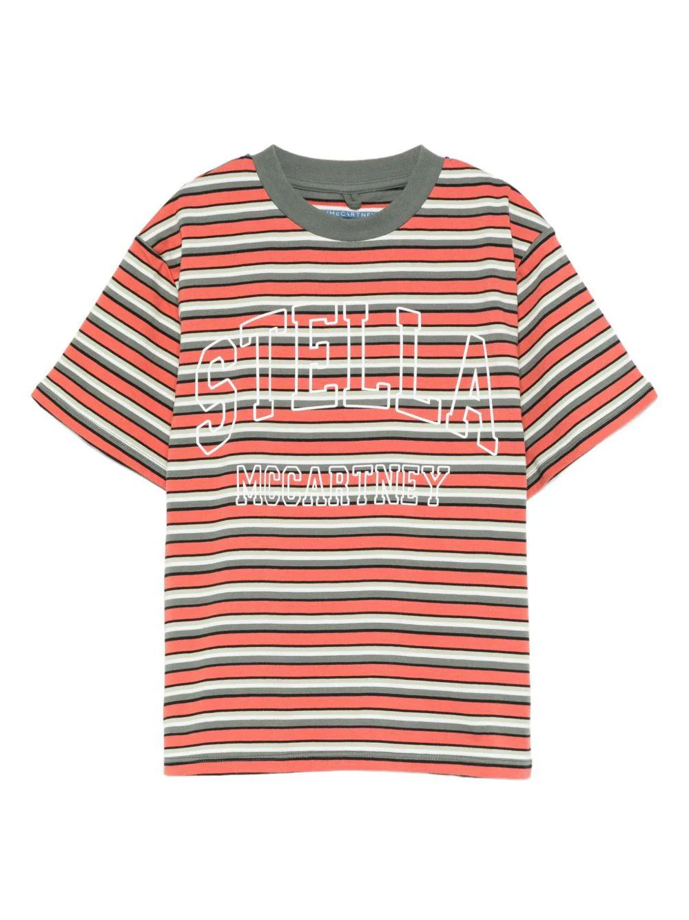 T-shirt per bambino Stella McCartney Kids multicolore con logo a righe