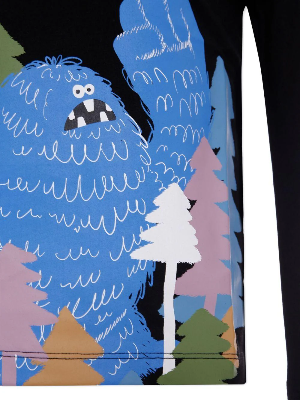 T-shirt per bambino Stella McCartney Kids nera con grafica Bigfoot - Image 3