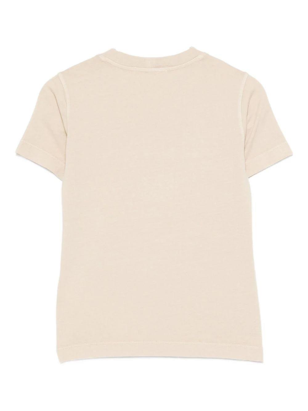 T-shirt per bambino Stone Island Junior beige con caratteristico logo sul davanti - Image 2
