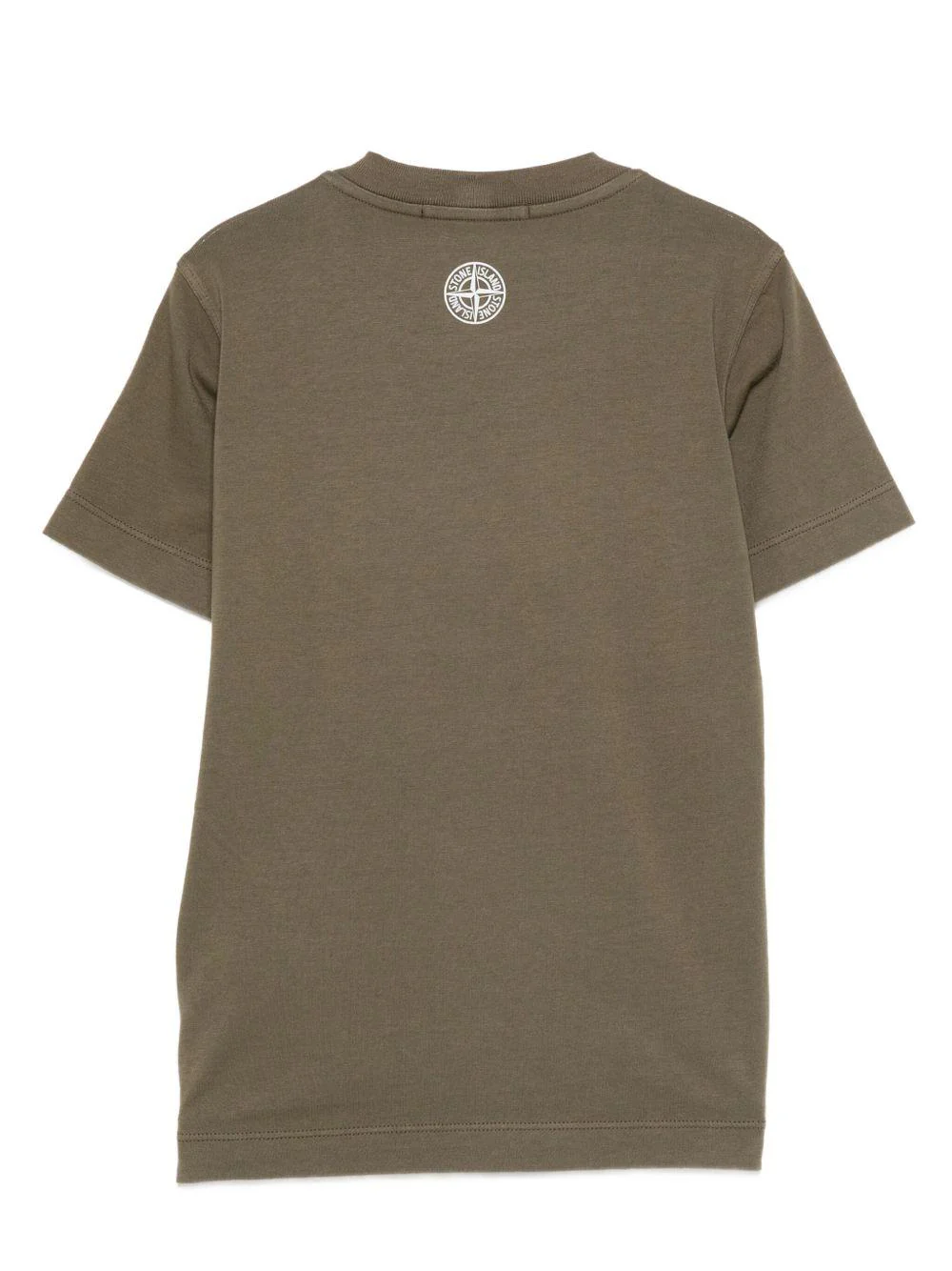 T-shirt per bambino Stone Island Junior verde con stampa del logo - Image 2