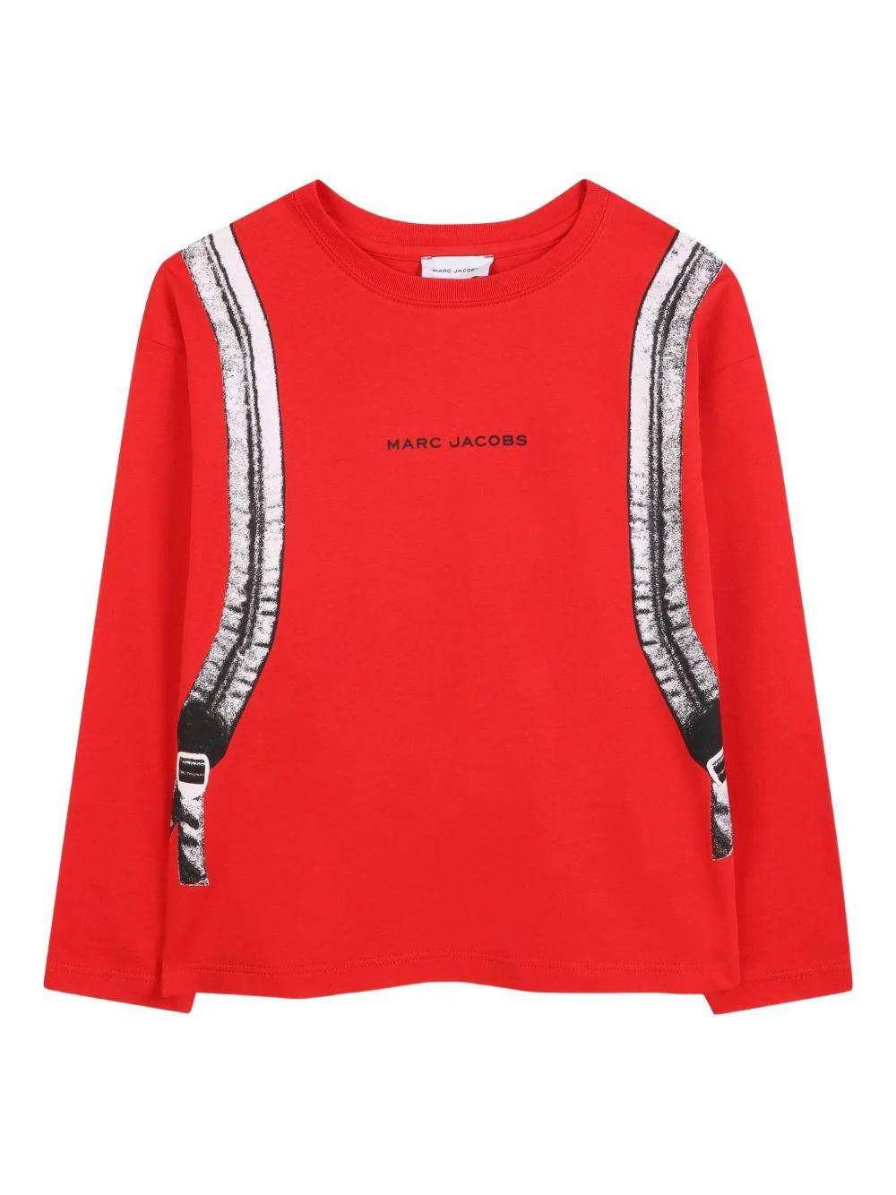 T-shirt per bambino The Marc Jacobs Kids rosso con stampa grafica sul retro