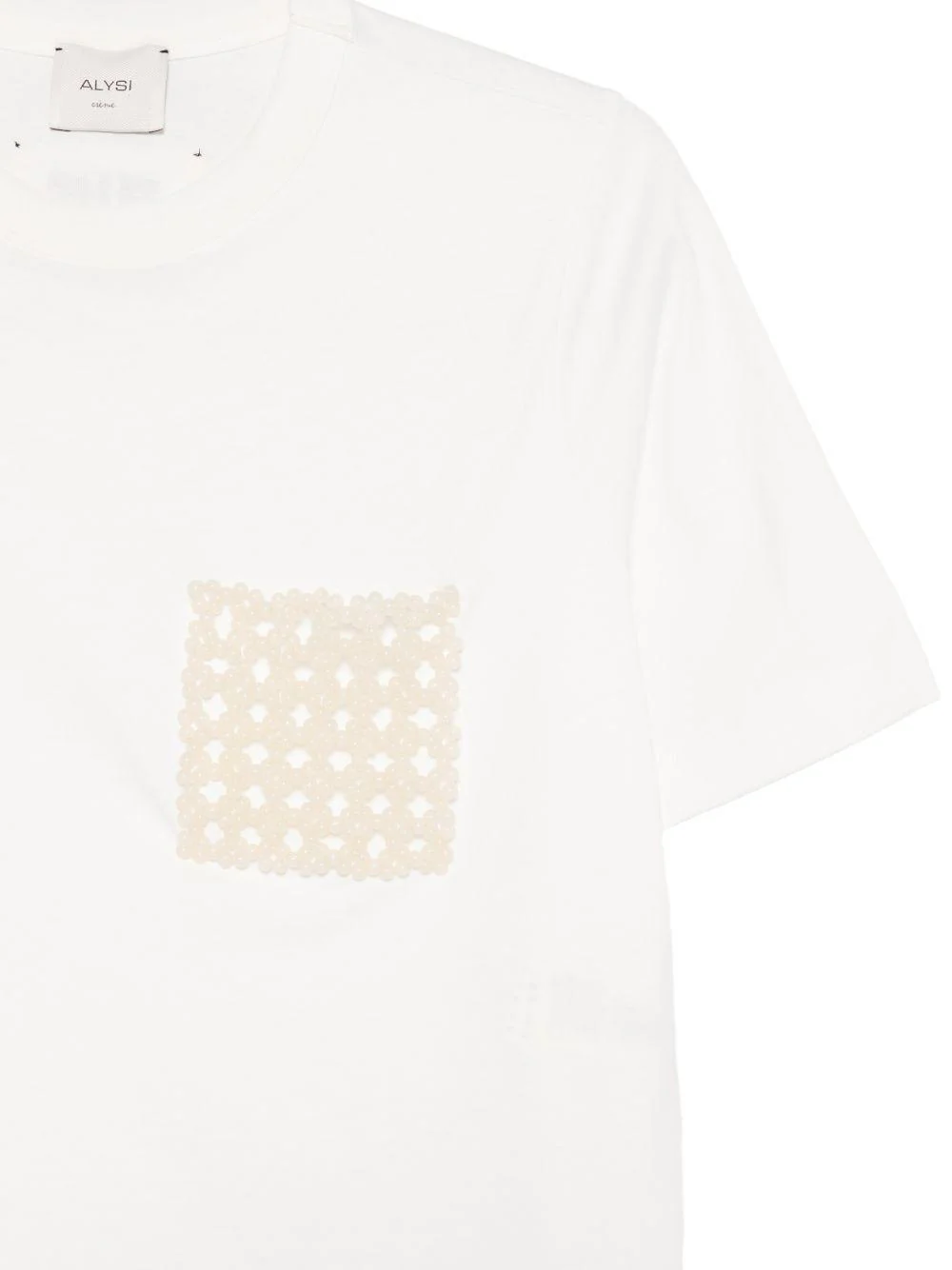 T-shirt per donna Alysi bianca con taschino - Image 3