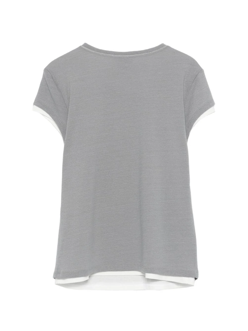 T-shirt per donna Alysi grigia con chiusura frontale con abbottonatura - Image 2
