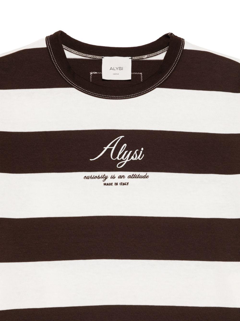 T-shirt per donna Alysi multicolor con design a righe - Image 3