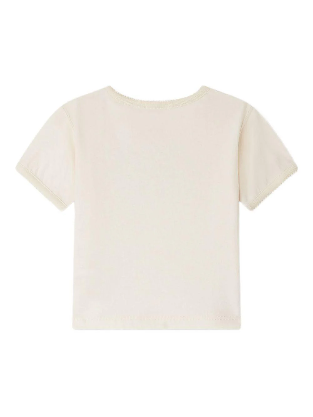 T-shirt per neonata Bonpoint beige con stampa sul davanti - Image 3