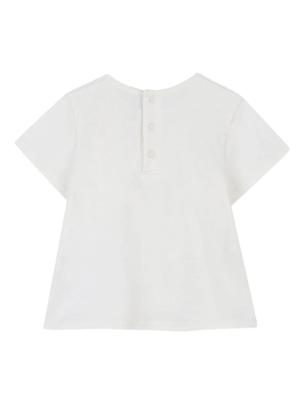 T-shirt per neonata Chloé Kids bianco con decorazione - Image 2