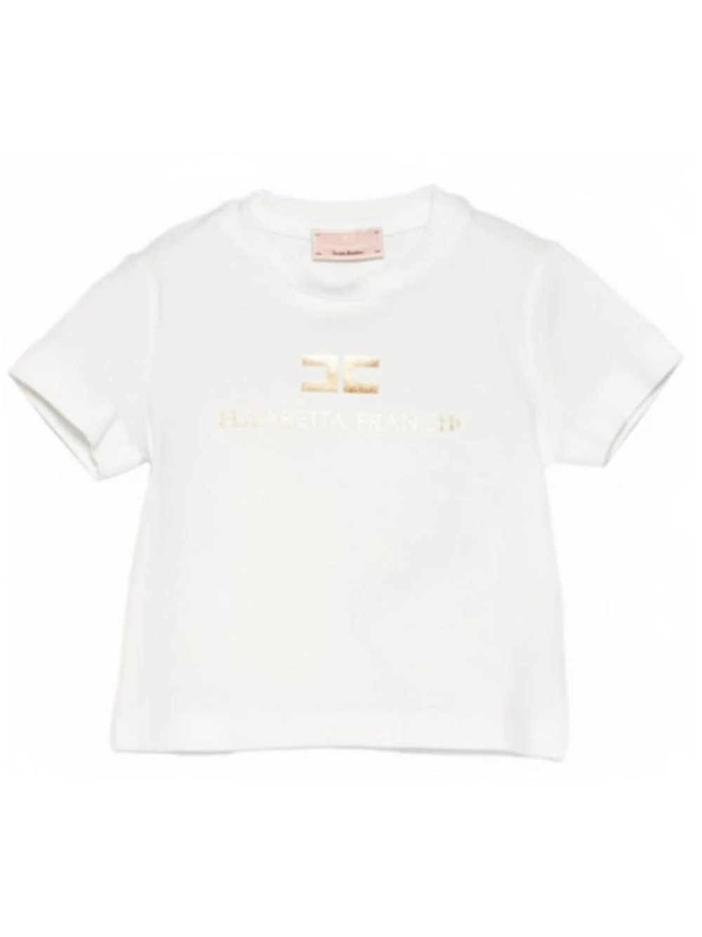 T-shirt per neonata Elisabetta Franchi La Mia Bambina bianca con dettaglio logo
