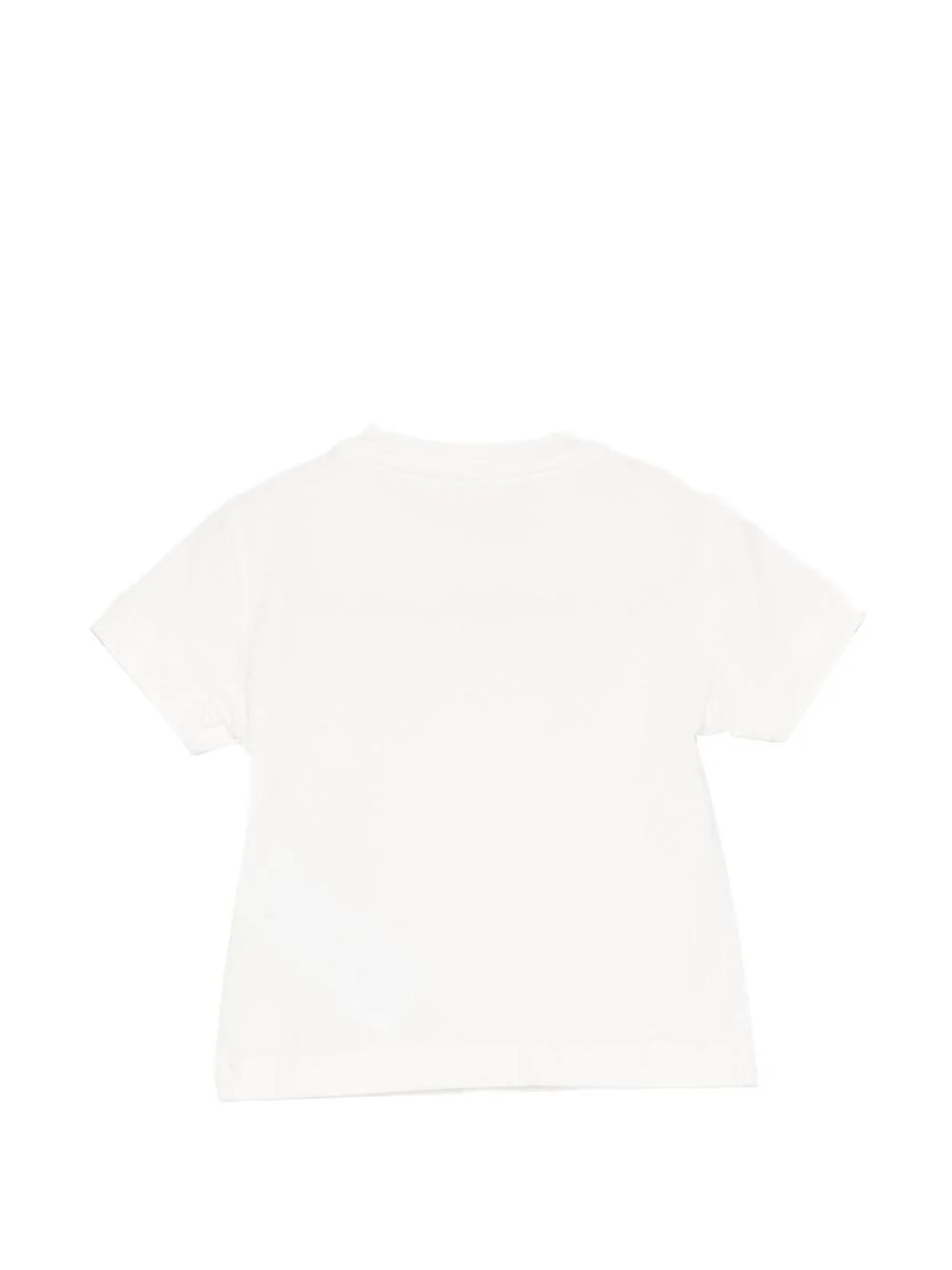 T-shirt per neonata Elisabetta Franchi La Mia Bambina bianca con dettaglio logo - Image 3