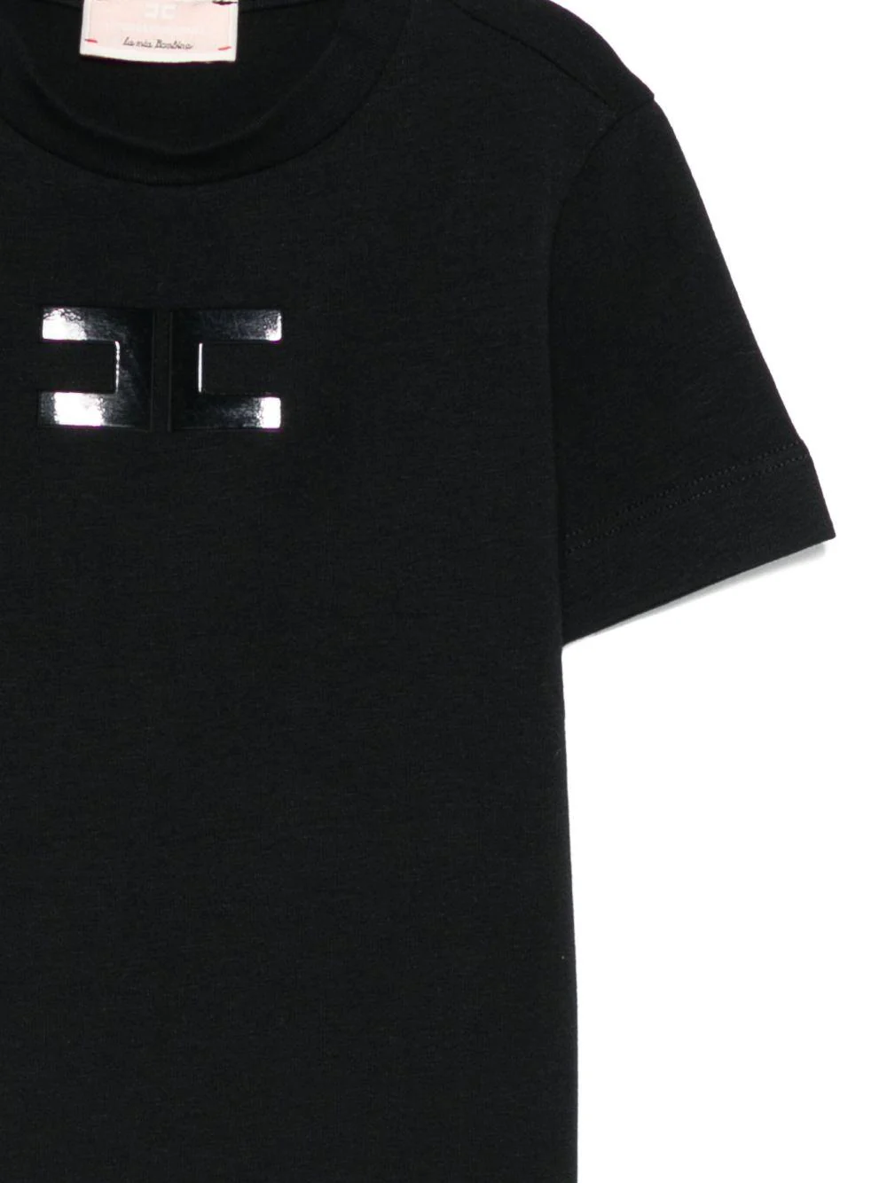 T-shirt per neonata Elisabetta Franchi La Mia Bambina nero con logo - Image 2