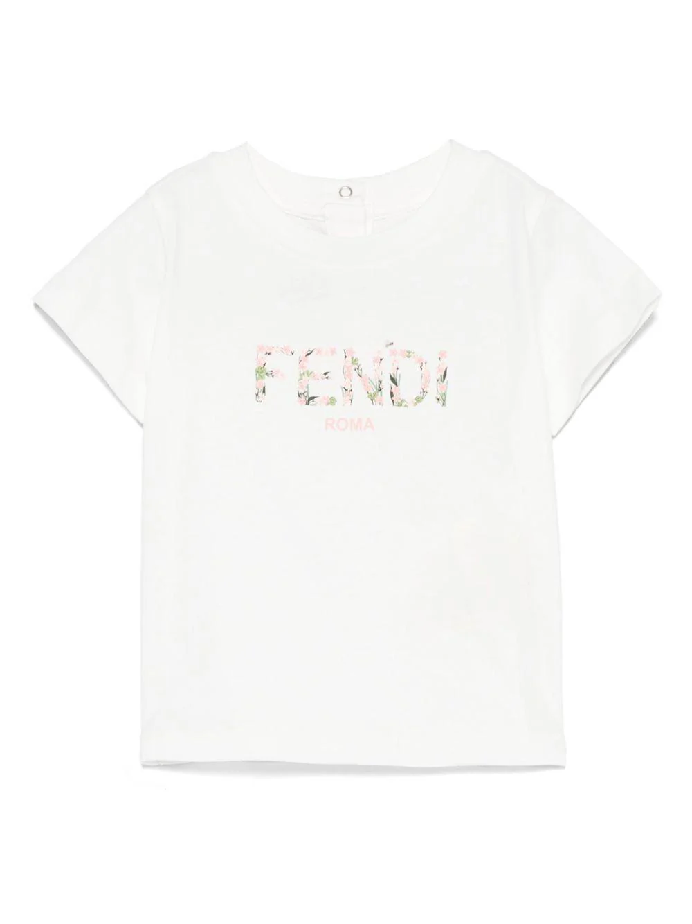 T-shirt per neonata Fendi Kids bianco con logo