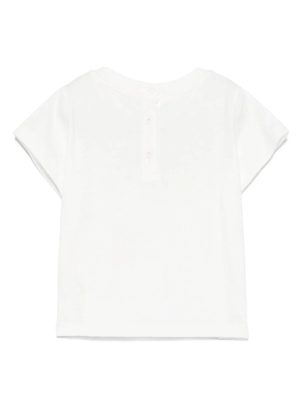 T-shirt per neonata Fendi Kids bianco con logo - Image 3