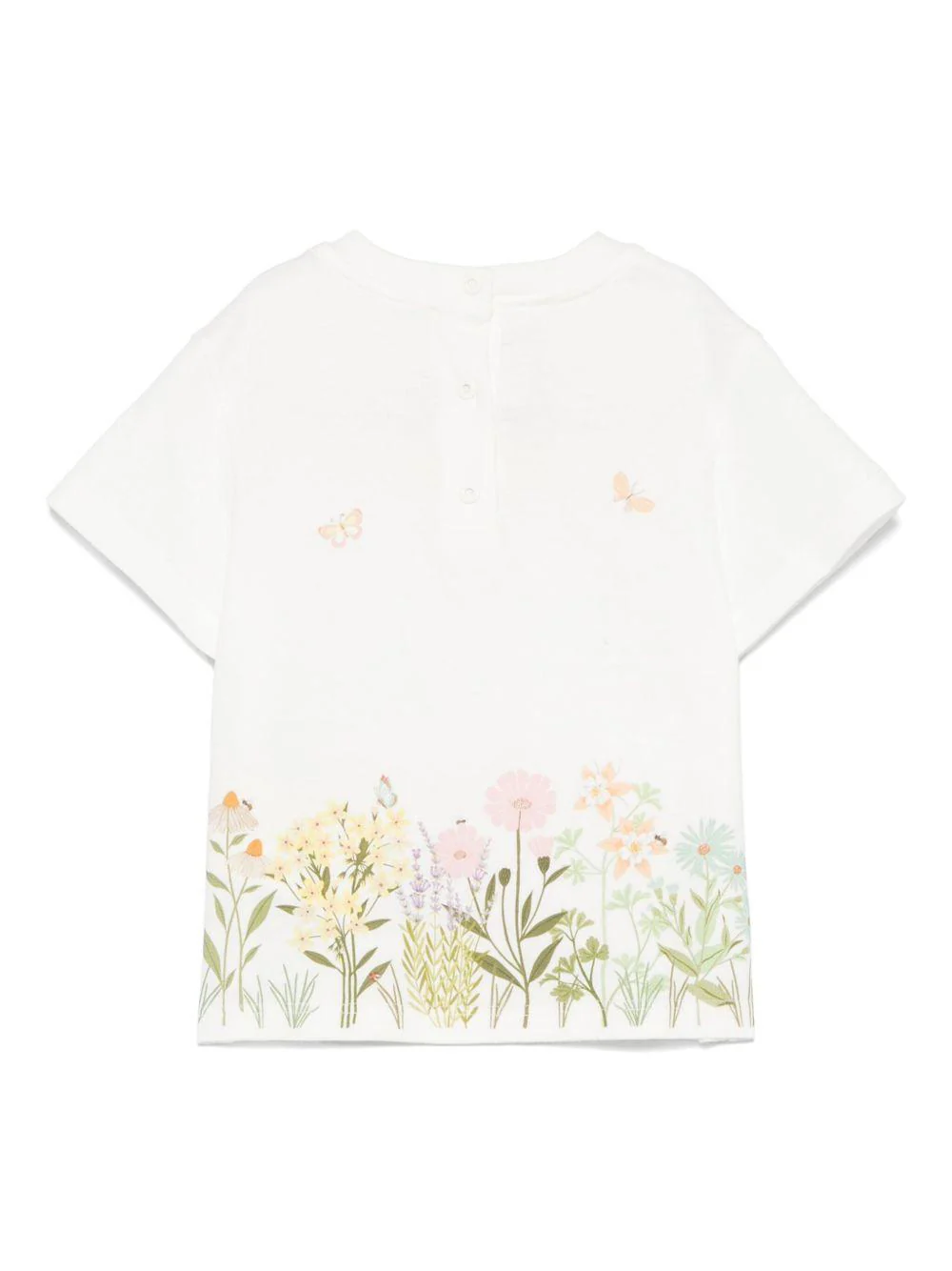 T-shirt per neonata Fendi Kids bianco con logo - Image 2