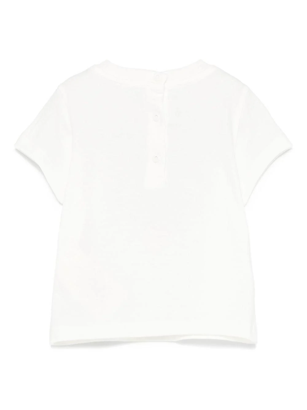 T-shirt per neonata Fendi Kids bianco con stampa Teddy Bear - Image 3