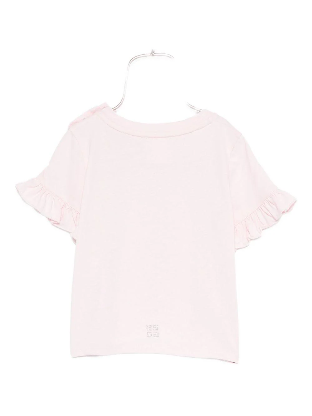 T-shirt per neonata Givenchy Kids rosa con maniche arricciate - Image 2