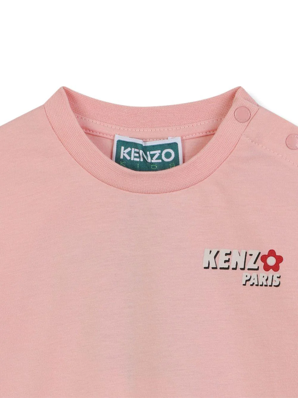 T-shirt per neonata Kenzo Kids rosa con motivo Boke Flower - Image 3